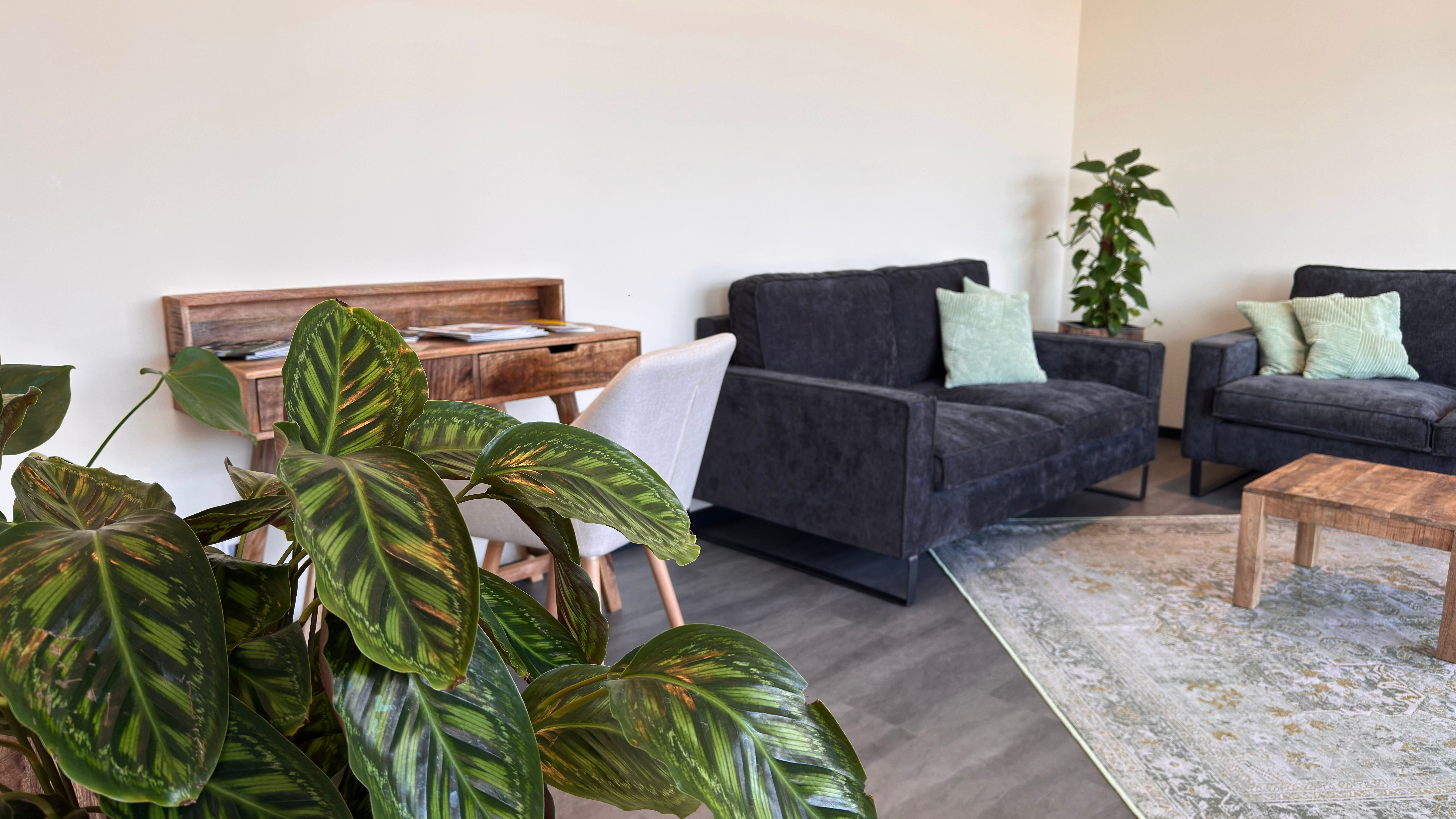Seating area in the foyer